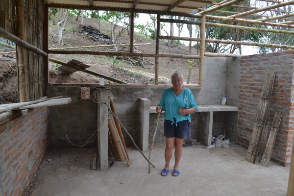 Kitchen area of casita